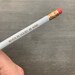 when in doubt be kind personalized engraved pencils in white. multiple quantities available! teachers and back to school gift