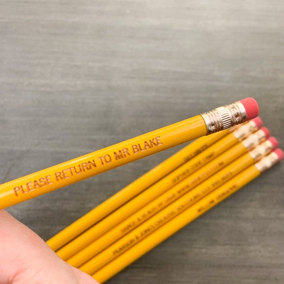 Personalized custom pencils 100. bulk order 100 pencils for Etsy