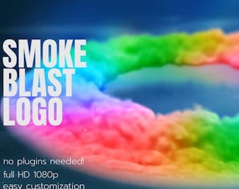 Smoke Blast Logo Reveal | Dynamic Color Explosion Intro | Clean After Effects Reveal | HD Template