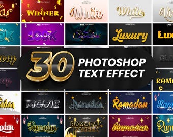 3D Text Effects | 30 Photoshop PSD Styles for Designers