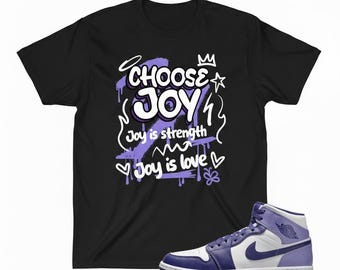 Scegli la maglietta Joy Graffiti - Maglietta abbinata alle sneaker viola