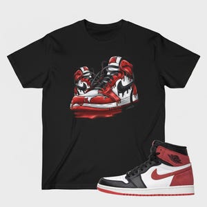 jordan 1 chicago black toe shirt