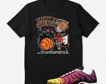 Maglietta grafica da basket "Unity Is Strength" - Cotone