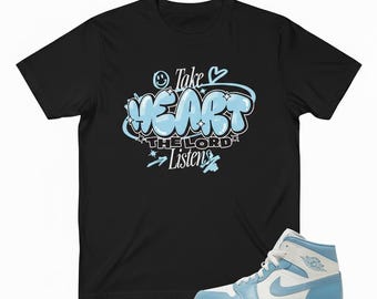 Maglietta Sky Blue Bubble Graffiti – Jordan 1 UNC Match