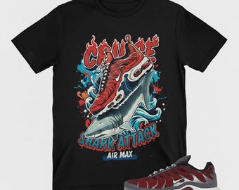Maglietta grafica Shark Attack Sneaker – Maglietta in cotone