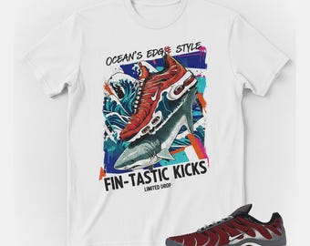 Maglietta grafica Shark Attack – Maglietta abbinata alle sneaker