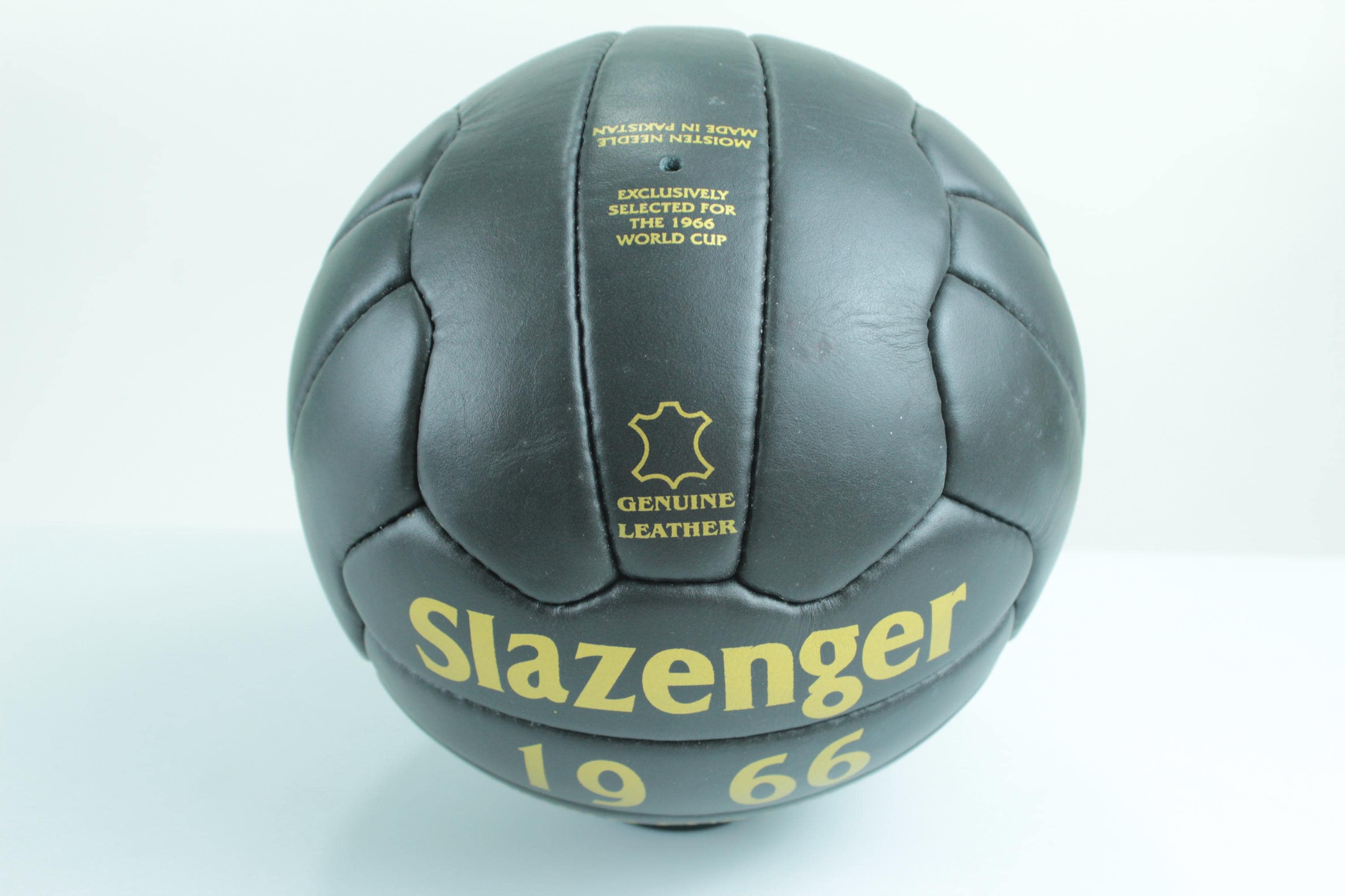 Vintage 1966 Style Leather Soccer Ball – Handmade 18-panel