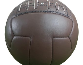Soccer Ball Leather Vintage Size 5 | 1930s Style Display Ball