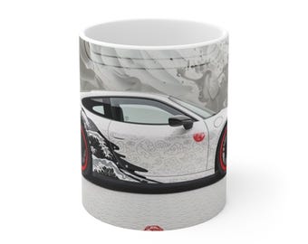 Lightning McQueen racing car Mug | Kids cartoon racecar coffee cup