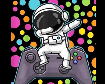 Astronaut Gamer Dot Day PNG, Space Controller Schule Kinder Digitaler Download