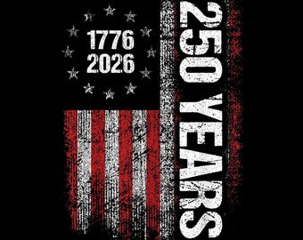 1776 2026 Patriotische Flagge PNG, 250 Jahre, Distressed USA, 4 Juli, transparenter Hintergrund