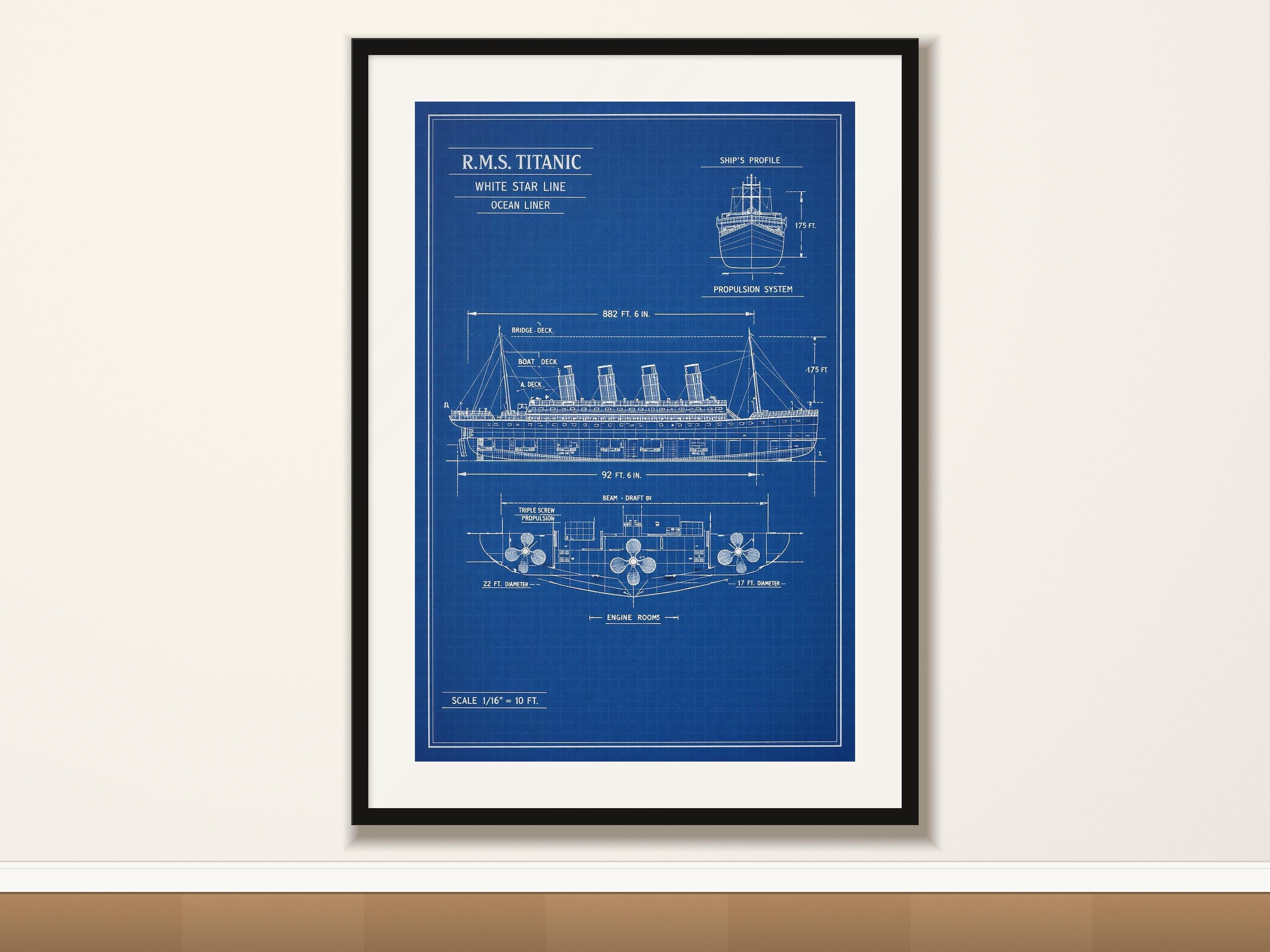 Titanic deck plans - Etsy 日本