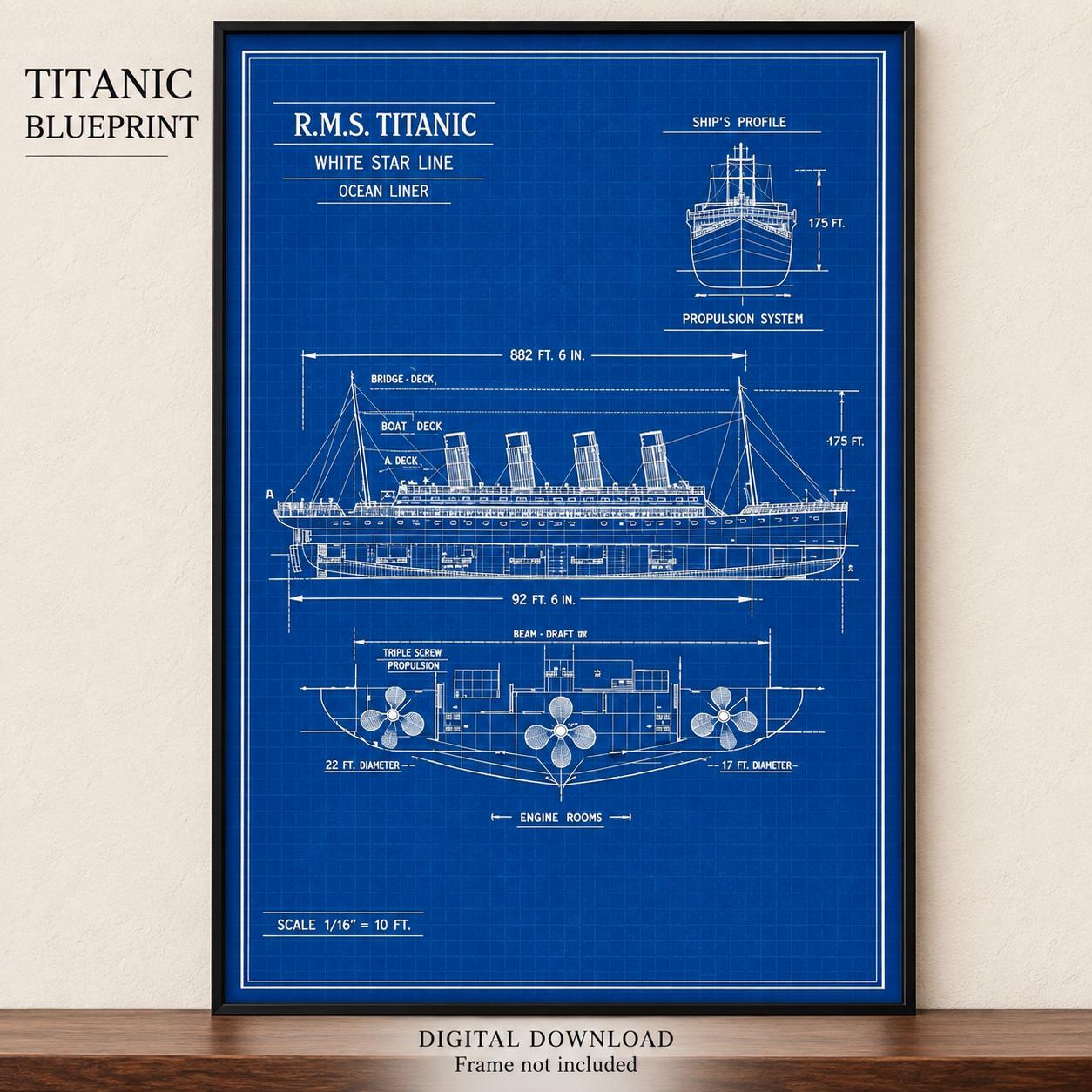 Titanic blueprints - Etsy 日本