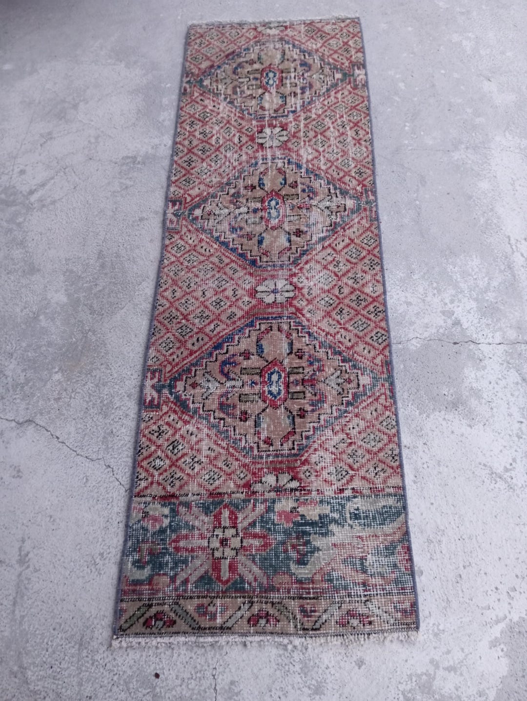 2x5 Runner, Vintage, Soft, Area, Pastel Rug, 2x5 Oushak, Smallrug ...