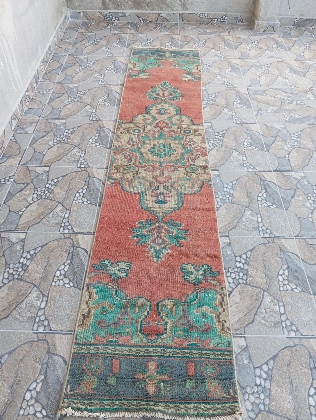 2x9 Runner, Vintage, Soft, Area, Pastel Rug, 2x9 Oushak, Smallrug ...