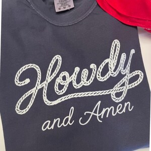 Christian Cowgirl Shirt Western Faith Graphic Tee Country Western Tshirt Casual Cotton Garment Dyed Comfort Color Rodeo Apparel Ranch Style image 9