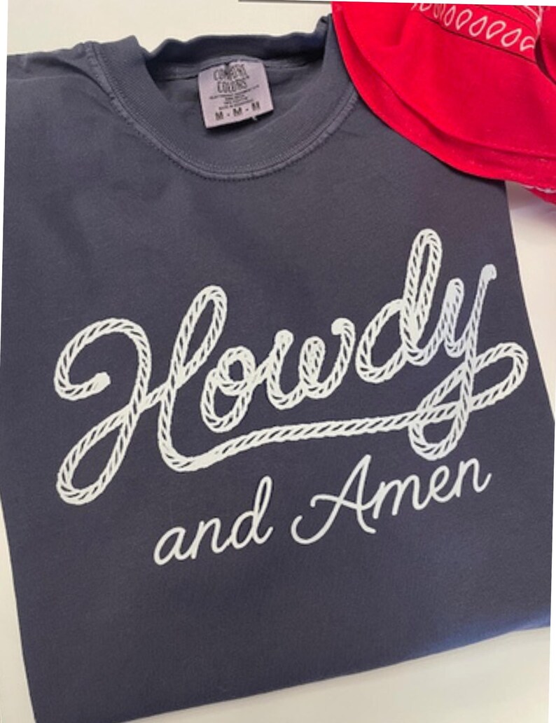 Christian Cowgirl Shirt Western Faith Graphic Tee Country Western Tshirt Casual Cotton Garment Dyed Comfort Color Rodeo Apparel Ranch Style image 9