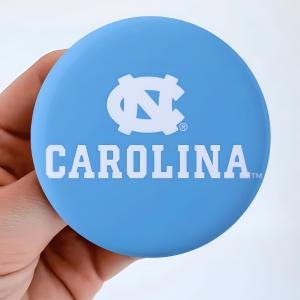 UNC Carolina Tarheels Game Day Buttons (Single or Bundle of 3, 6, 9) Tailgate Pins Chapel Hill NC College Football Basketball GameDay Outfit
