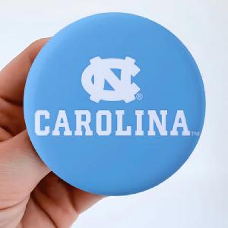 UNC Carolina Tarheels Game Day Buttons (Single or Bundle of 3, 6, 9) Tailgate Pins Chapel Hill NC College Football Basketball GameDay Outfit
