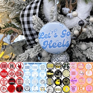 Enfeite de time universitário - Dupla face - UNC Tarheels - NC State Wolfpack - Clemson University Tigers - Appalachian State App Mountaineers