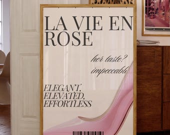ファッション雑誌ポスター - La Vie En Rose | ピンクのハイヒールが女の子の部屋を彩るインテリア