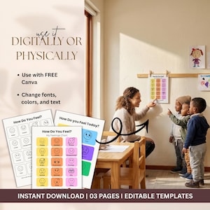 Tabla de emociones para niños (imprimible) / Tarjetas didácticas de emociones, Rincón de la Calma (PDF)