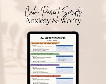 Calm Parent Anxiety Scripts | Gentle Parenting Phrases (PDF Download)