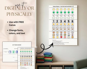 Editable Token Board | Visual Reward Chart for Kids (PDF Printable)