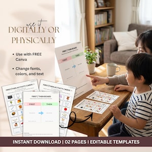 Quadro "Primeiro Depois" | Agenda Visual, Autismo, TDAH (Download Instantâneo em PDF)