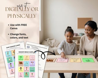 Brain Break Cards Kids | Printable Sensory Diet Activities for ADHD, Autism & Classroom Movement Breaks