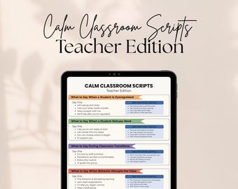 Calm Classroom Scripts | Teacher Behavior Guide (PDF Download)