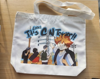 HQ CN Tower Tote Bag (With zipper and Machine Washable)