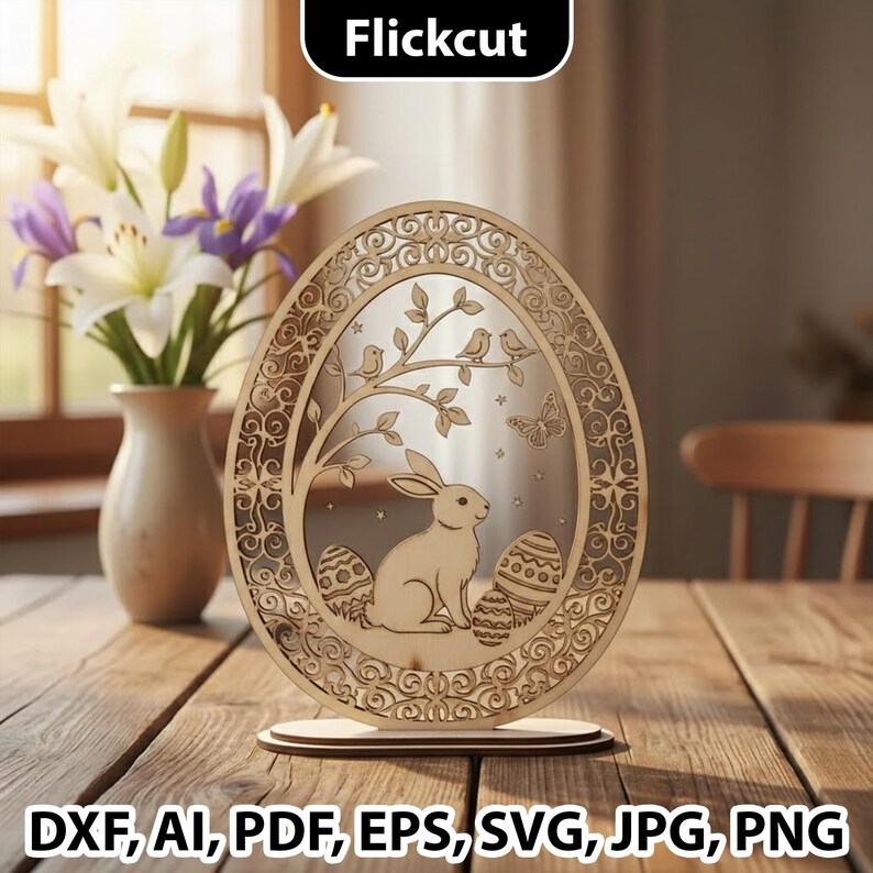 Easter Bunny Laser Cut File SVG Bundle, Easter Shelf Sitter Laser ...