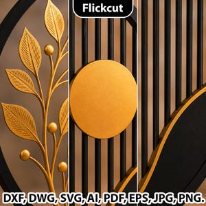 Modern Boho Laser Cut Wall Art SVG Bundle Round Floral Decor DXF AI EPS CNC Wood Cutting Digital Download File, boho laser cut, wall art svg, round decor file, floral cnc file, modern wall art, laser cut decor, abstract svg file, cnc wall decor, wood cut design, boho home decor, glowforge file, acrylic cut svg, minimalist decor, laser cut design, modern decor, laser cut file, digital file, laser cut decor, modern decor, luxury decor