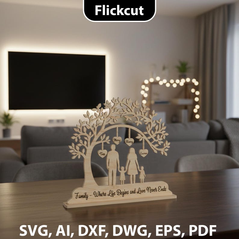 Family Tree Svg Tree of Life Laser Cut File Personalized Family Tree ...