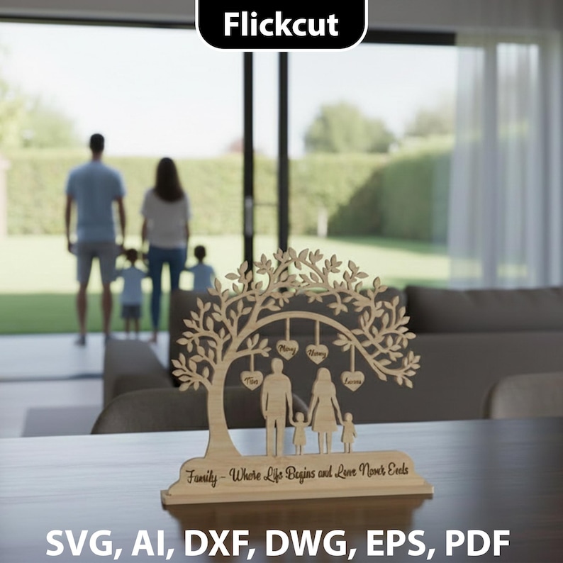 Family Tree Svg Tree of Life Laser Cut File Personalized Family Tree ...