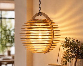 Wooden Hanging Lamp Laser Cut File, Modern Pendant Light SVG, Lantern DXF for Glowforge, DIY Ceiling, Modern Lamp Decor, Digital Download