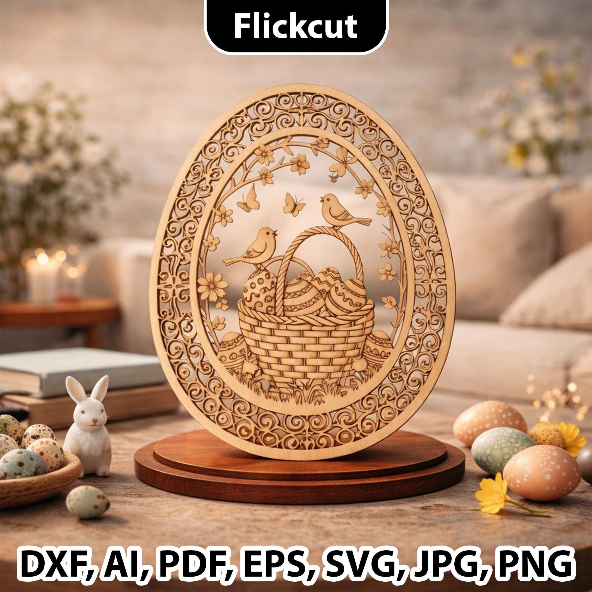 Easter Bunny Laser Cut File SVG Bundle, Easter Shelf Sitter Laser ...