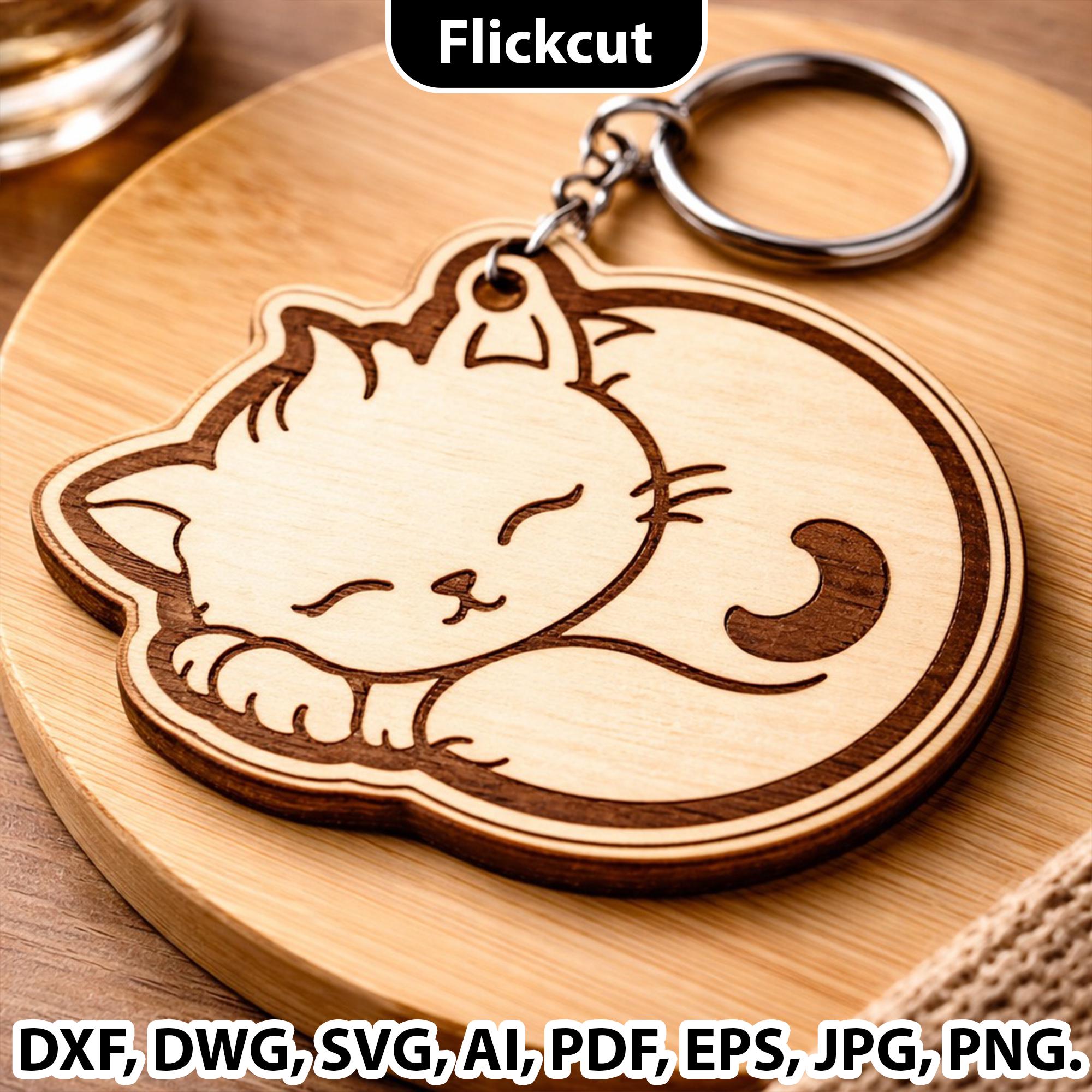 Keychain Laser Cut Files, Cute Animal Keychain SVG Bundle, Keyring ...