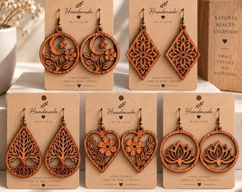 Boho Earring svg Bundle, Laser Cut Earrings SVG, Wood Earrings SVG, Jewelry svg, Wooden Jewelry Patterns, cricut cut file, Digital Download