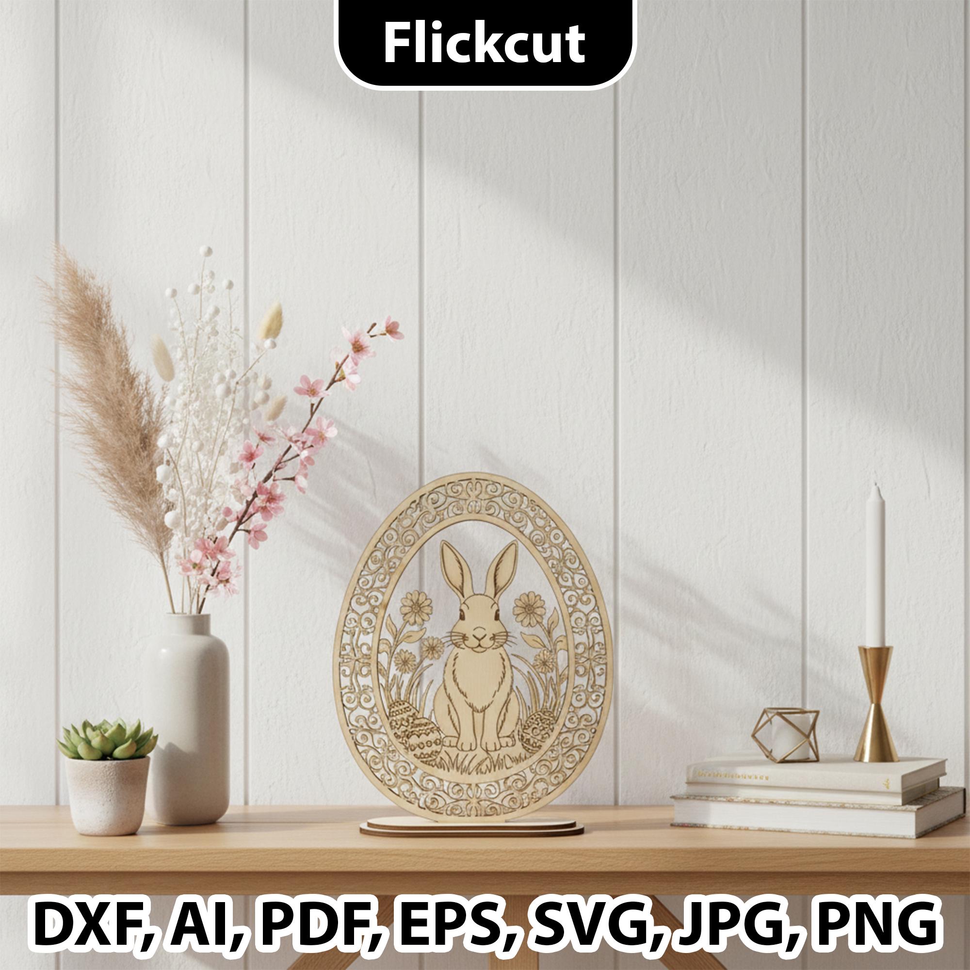 Easter Bunny Laser Cut File SVG Bundle, Easter Shelf Sitter Laser ...