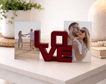 LOVE Photo Stand – Home Decor • Valentine's Day Gift • 3D Printed Gift