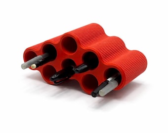 Modern Desk Organizer - Curved 8-hole  • Pen & Tool Holder • 3D Printed