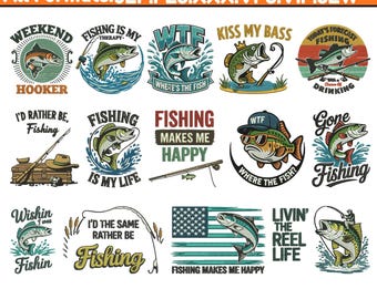 Funny Fishing Quotes Machine Embroidery Design Lake Life Sayings Embroidery Fishing Dad Embroidery Master Baiter Emb Pes File5+Size Download