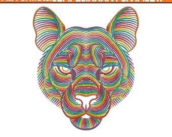 Tiger Portrait Machine Embroidery Designs Tigers Mascot Embroidery Realistic Tiger Head Embroidery Tiger Embroidery Pes File5+Sizes Download