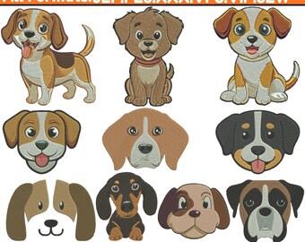 Diseño de bordado a máquina de un adorable husky siberiano. Bordado de perro colorido. Bordado de mascotas en todos los formatos y tamaños. Descarga instantánea.