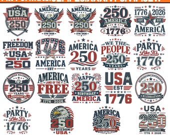 Usa 250th Anniversary Machine Embroidery Design United States Of America 1776-2026 Patriotic Embroidery American Eagle Embroidery Pes 5+Size