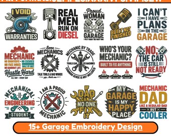 Dad'S Garage Machine Embroidery Designs Repair & Restore Tools Embroidery Magical Garage Embroidery Mom'S Garage Emb Pes File5+Size Download