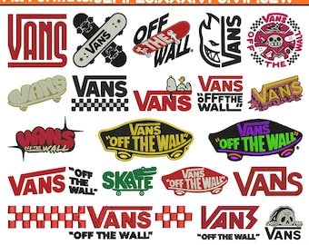 Skateboard Embroidery Bundle Skate Shoe Embroidery File Sneaker Brand Embroidery Design Retro Footwear Skateboard Logo Embroidery Pes 5+Size