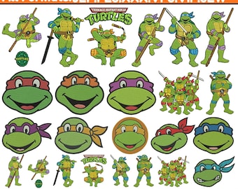 Diseños de bordado a máquina de tortugas Lindo bordado de tortuga Bordado de tortuga marina Máscara de tortuga Bordado Mini tortuga Pes Archivo 5+ Tamaños Descargas